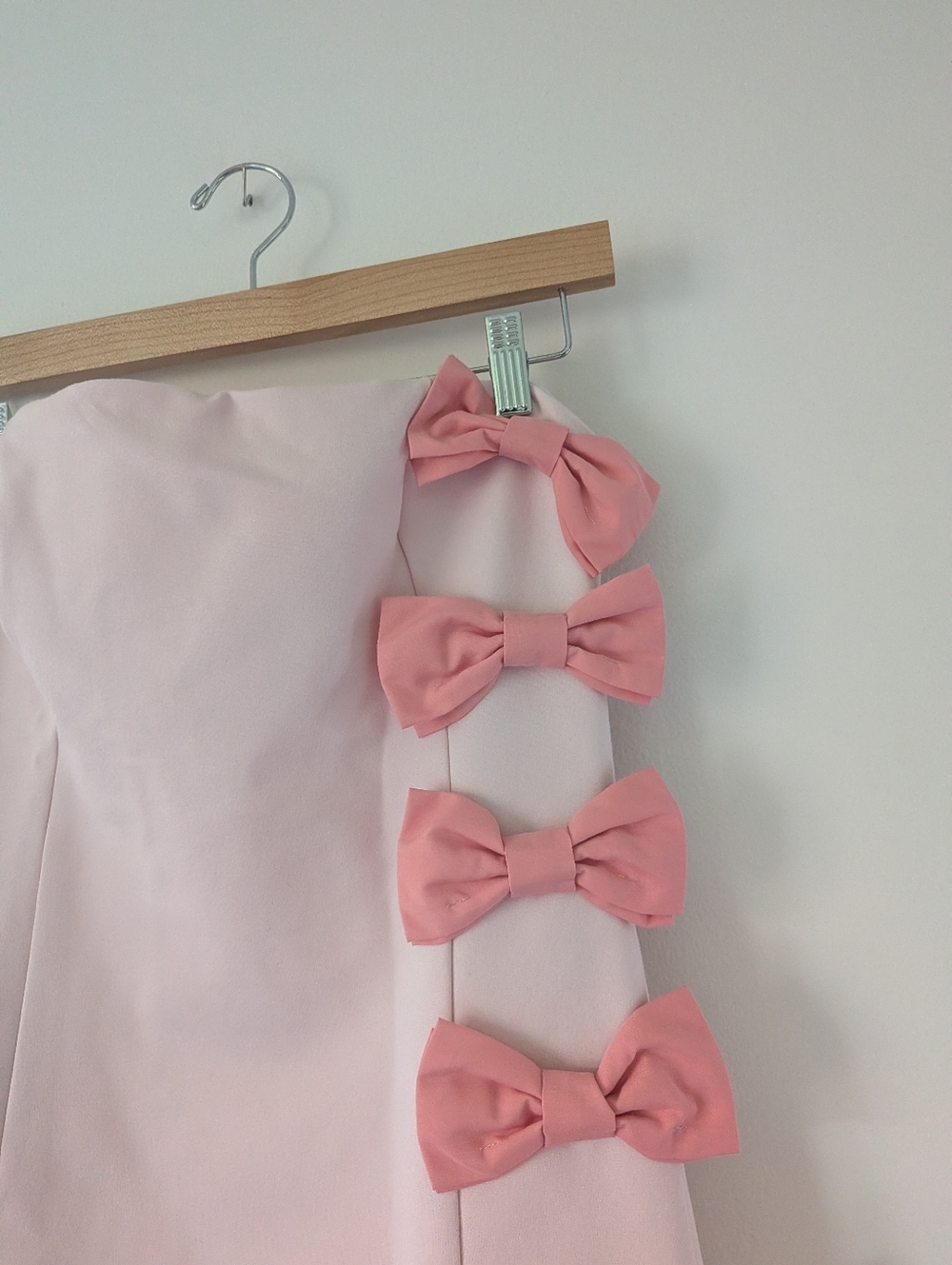 Anthropologie BHLDN Strapless Lia Midi Bow Dress in Pink - Picture 8 of 9